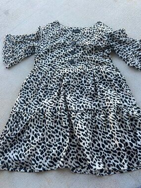 Heyson small animal print mini dress